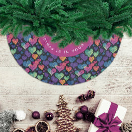 Niedlich Cosy Colorful Herzlich Willkommen Polyester Weihnachtsbaumdecke