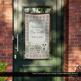 Niedlich Country Pumpkins Pastel Colors Halloween Banner