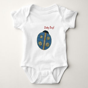 Niedlich Country Style Blue Ladybug Baby Bug Strampler