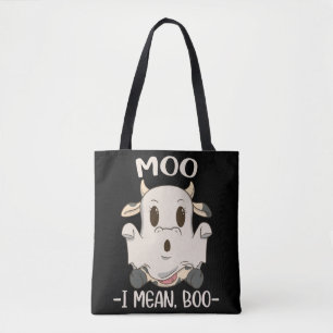 Niedlich Cow Moo Halloween Ghost Boo Tasche