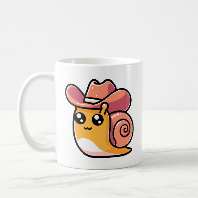 Niedlich Cowboy Snail Kaffeetasse (Links)