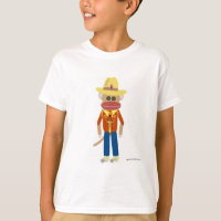 Niedlich Cowboy Sockmonkey Cartoon-Charakter