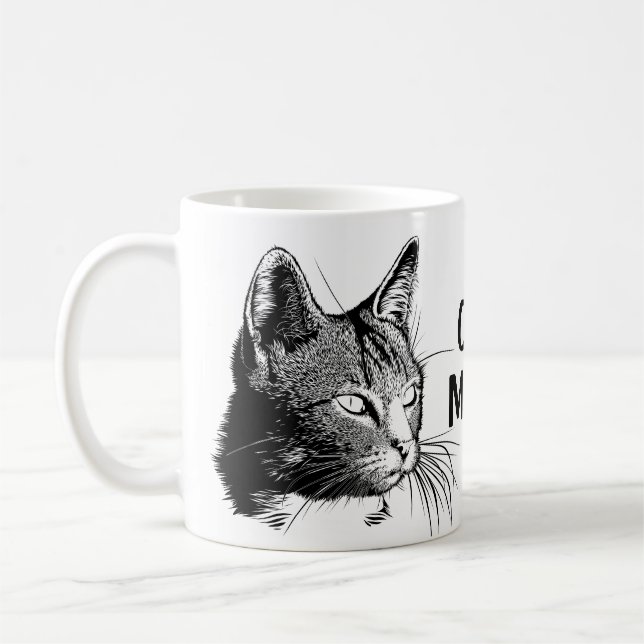 Niedlich Crazy Cat Lady Kitten Kitten Mama Geschen Kaffeetasse (Links)