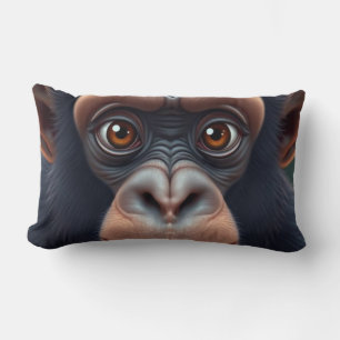 Niedlich Crazy Funny Chimpanzee Anime Portrait Lendenkissen