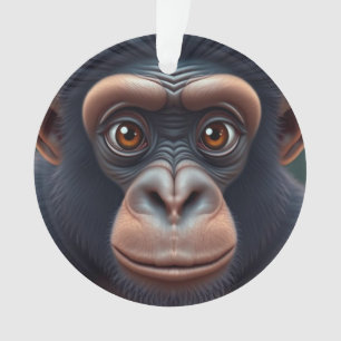 Niedlich Crazy Funny Chimpanzee Anime Portrait Ornament