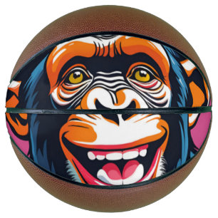 Niedlich Crazy Funny Chimpanzee Basketball