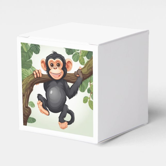 Niedlich Crazy Funny Chimpanzee Cartoon Geschenkschachtel (Vorderseite)