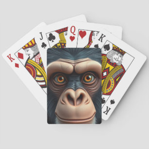 Niedlich Crazy Funny Chimpanzee Spielkarten