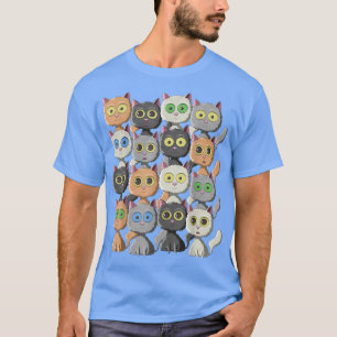 Niedlich & Creepy Kawaii Cats Funny Sarcastic Anim T-Shirt