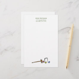 Niedlich Croquet handGezeichnet Mallets Preppy Boh Briefpapier
