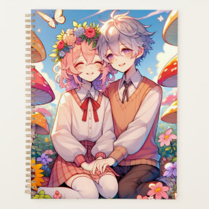 Niedlich Cudly Anime Couple Whimsical Romantic Planer