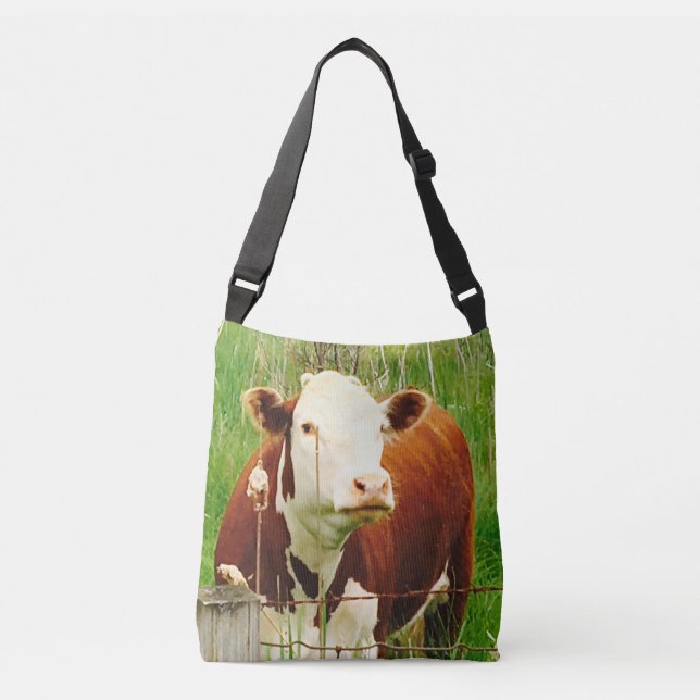 Niedlich Cudly Cow 4Caryn Tragetaschen Mit Langen Trägern (Vorderseite)