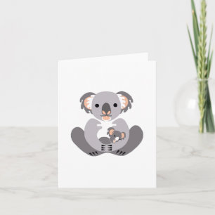 Niedlich Cudly KOALA — Gefährdete Tiergrafik Karte