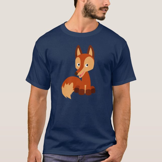 Niedlich Cunning Cartoon Fox T - Shirt (Vorderseite)