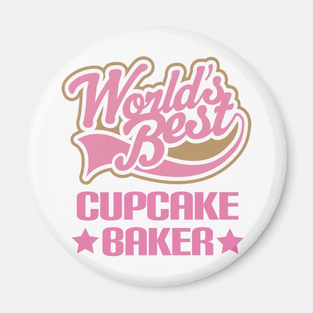 Niedlich Cupcake Baker Magnet (Vorne)