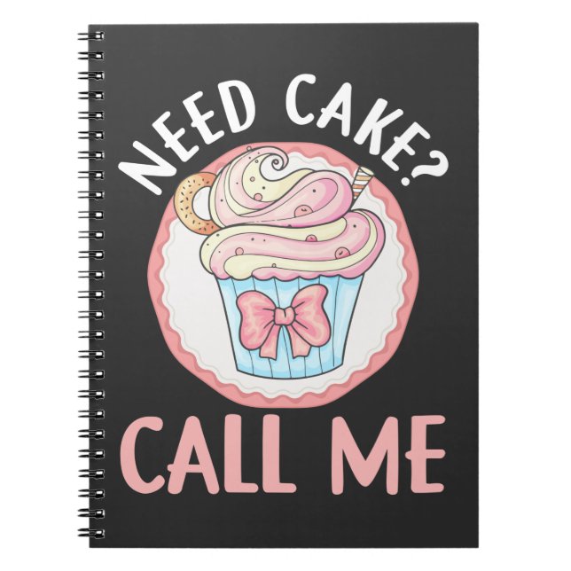 Niedlich Cupcake Baker Spaß Bäckerei Konditorei Ko Notizblock (Vorderseite)