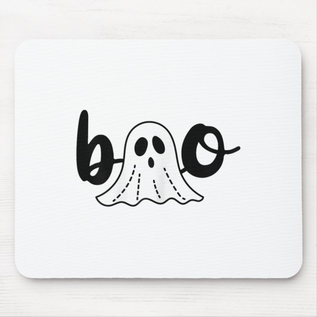 Niedlich Cursive Boo Spooky Ghost Halloween Mousepad (Vorne)