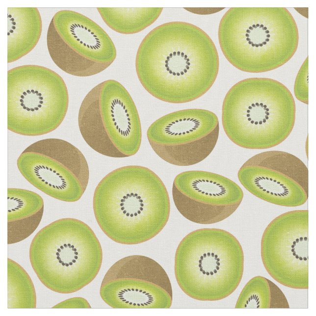 Niedlich Cut Kiwi Muster Stoff (Nahaufnahme)