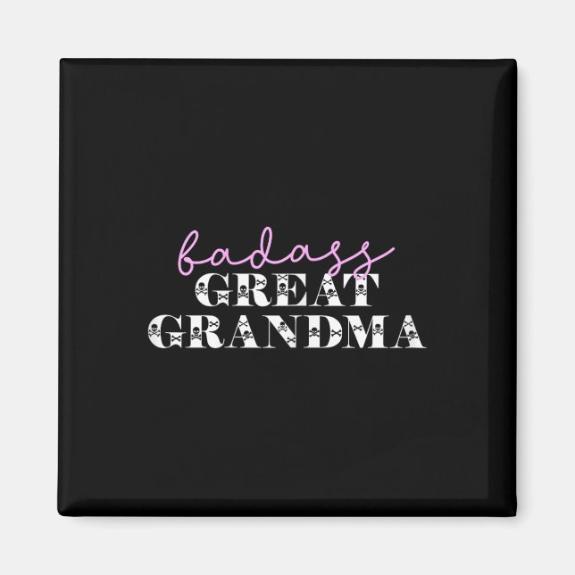 Niedlich D Great Oma Funny Skulls Magnet (Vorne)