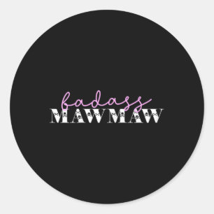 Niedlich D Mawmaw Funny Skulls Maw-maw Runder Aufkleber
