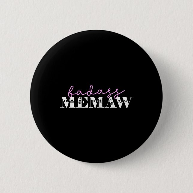 Niedlich D Memaw Funny Skulls Button (Vorderseite)