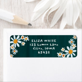 Niedlich Daisies Gouache Custom Rücksendeadresse
