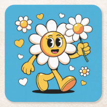 Niedlich Daisy Blue Untersetzer Set