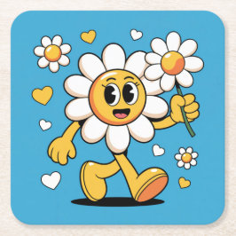 Niedlich Daisy Blue Untersetzer Set