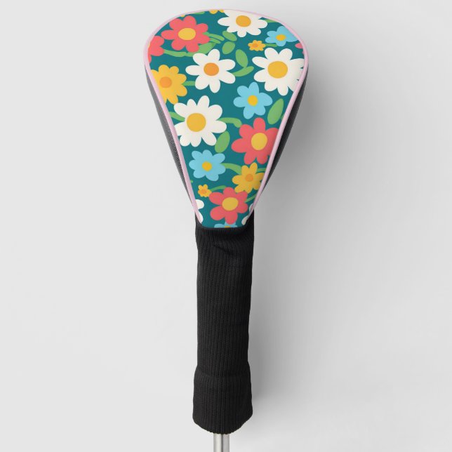 Niedlich Daisy Blume Botanische Musterschule mädch Golf Headcover (Vorderseite)