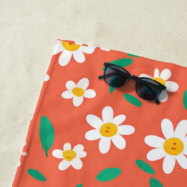 Niedlich Daisy Blume Botanische Musterschule mädch Strandtuch (Beispiel)