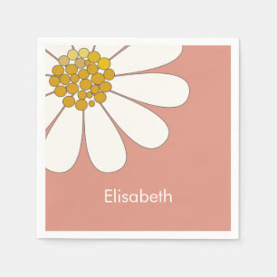 Niedlich Daisy Blume Individuelle Name Geburtstag Serviette
