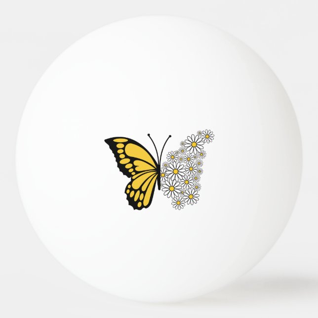 Niedlich Daisy Butterfly Tischtennisball (Vorderseite)