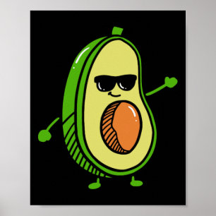 Niedlich Dancing Avocado - Guacamole Avocado Graph Poster