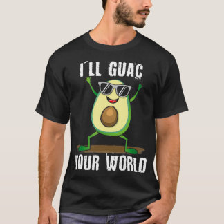 Niedlich Dancing Avocado Vegan Food Graphic Guac I T-Shirt