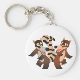 Niedlich Dancing Cartoon Coatimundis Schlüsselanhänger