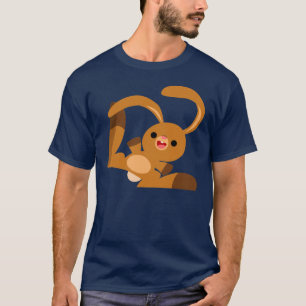 Niedlich Dancing Cartoon Rabbit T - Shirt