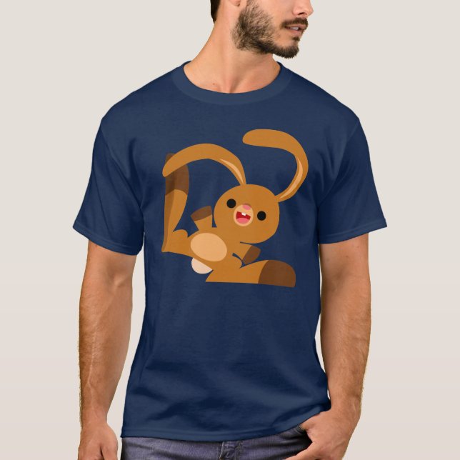 Niedlich Dancing Cartoon Rabbit T - Shirt (Vorderseite)