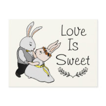 Niedlich Dancing Liebe Bunnies | Liebe ist süße Ho
