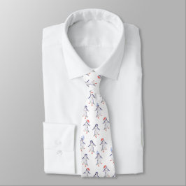 Niedlich Dancing Pinguins Pattern Neck Tie Krawatte