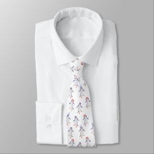 Niedlich Dancing Pinguins Pattern Neck Tie Krawatte