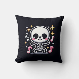 Niedlich Dancing Skeleton Halloween Kawaii Spooky Kissen