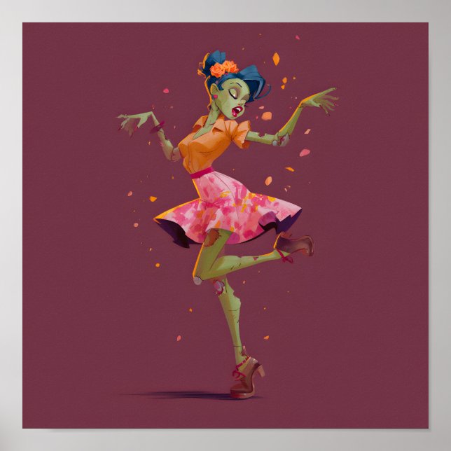 Niedlich Dancing Zombie Poster (Vorne)