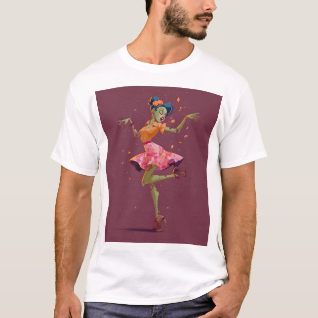 Niedlich Dancing Zombie T-Shirt (Vorderseite)