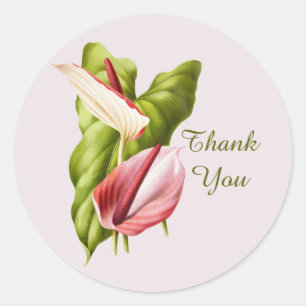 Niedlich danke Ihnen Blume Runder Aufkleber