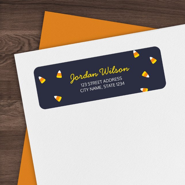 Niedlich Dark Blue Halloween Candy Corn-Adresse (Von Creator hochgeladen)