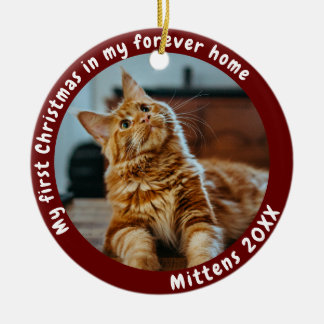 Niedlich Dark Red mein erstes Weihnachtsgeschenk Keramik Ornament