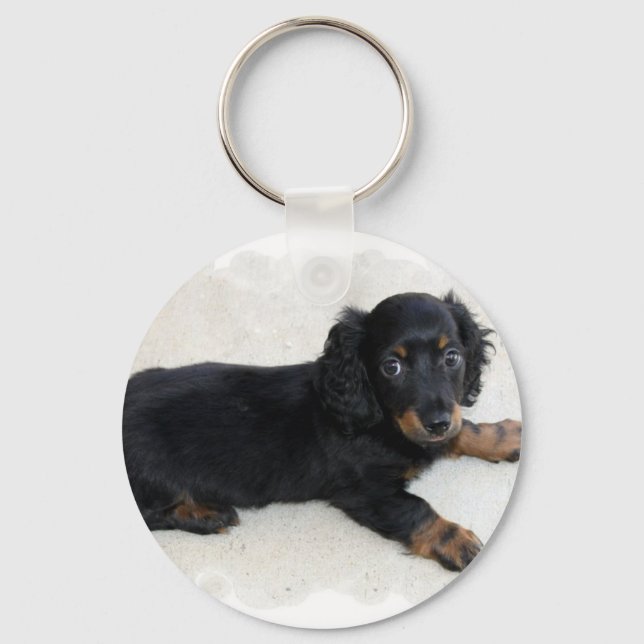 Niedlich Daschund Schlüsselanhänger (Vorderseite)