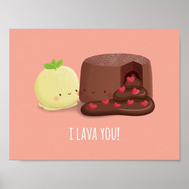 Niedlich, dass ich Lava you Food Pons Coupé Dekora Poster (Vorne)