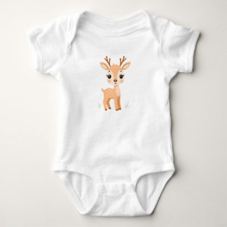 Niedlich Deer Baby Jersey Bodysuit Baby Strampler