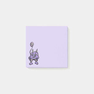 Niedlich Demon Lila Cartoon Horror-Zeichen Post-it Klebezettel
